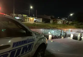Militares terminan en un canal tras accidentarse en el sector Barrancos de Culiacán