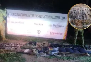Aseguran Cuernos de Chivo, equipo táctico y más de 2 mil cartuchos en La Cruz de Elota, Sinaloa