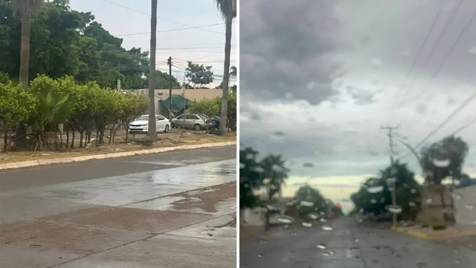Amanece lloviendo en Los Mochis tras tormenta eléctrica nocturna