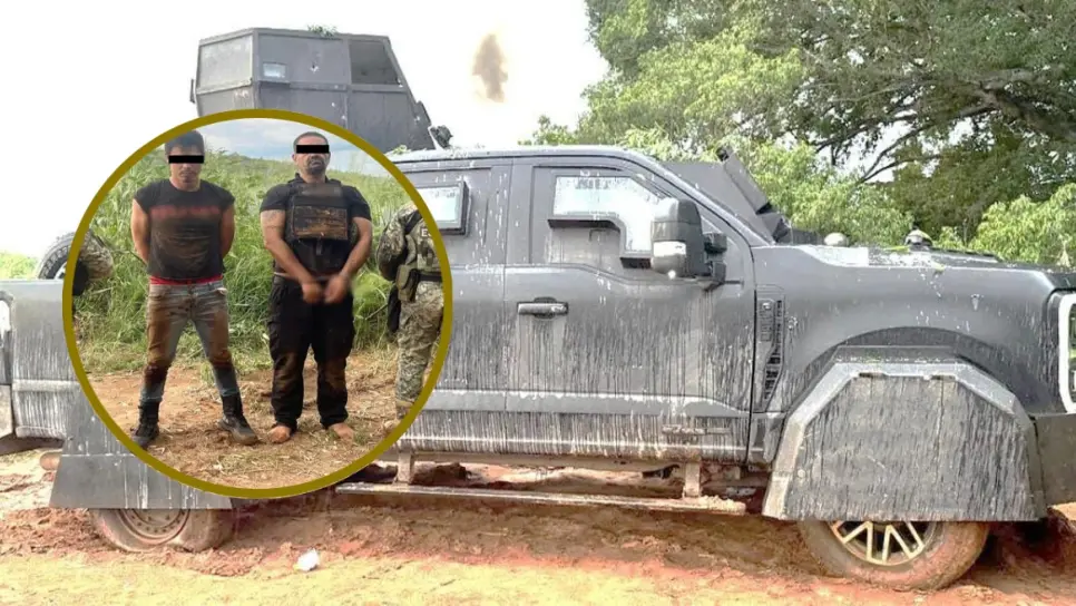 En El Rosario aseguran vehículo "monstruo" junto a tres personas y armamento