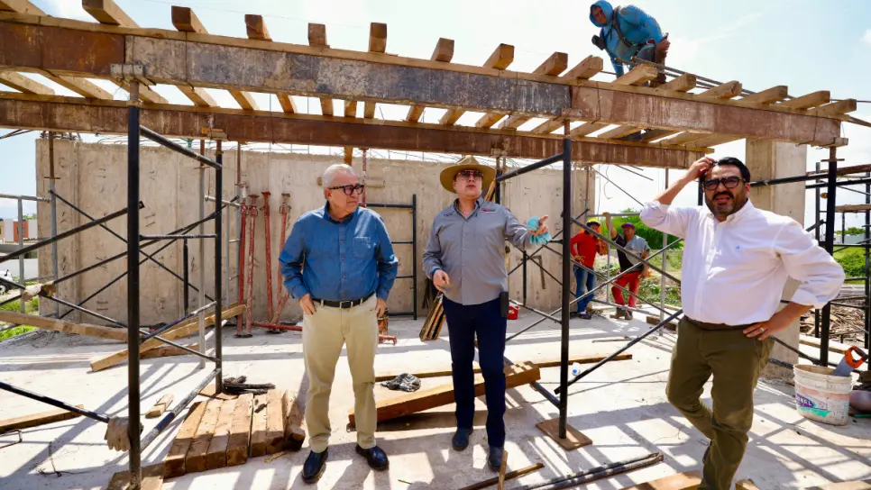 Secundaria en Valle Alto, Culiacán, estará lista en febrero 2026; Rocha Moya supervisa avances