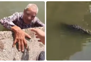 Youtuber salva a un abuelito de un cocodrilo mientras nadaba en un canal