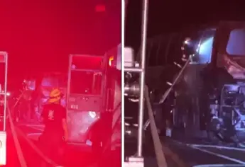 Daños materiales dejó incendio de transporte de pasajeros en el poblado La Campana, en Culiacán