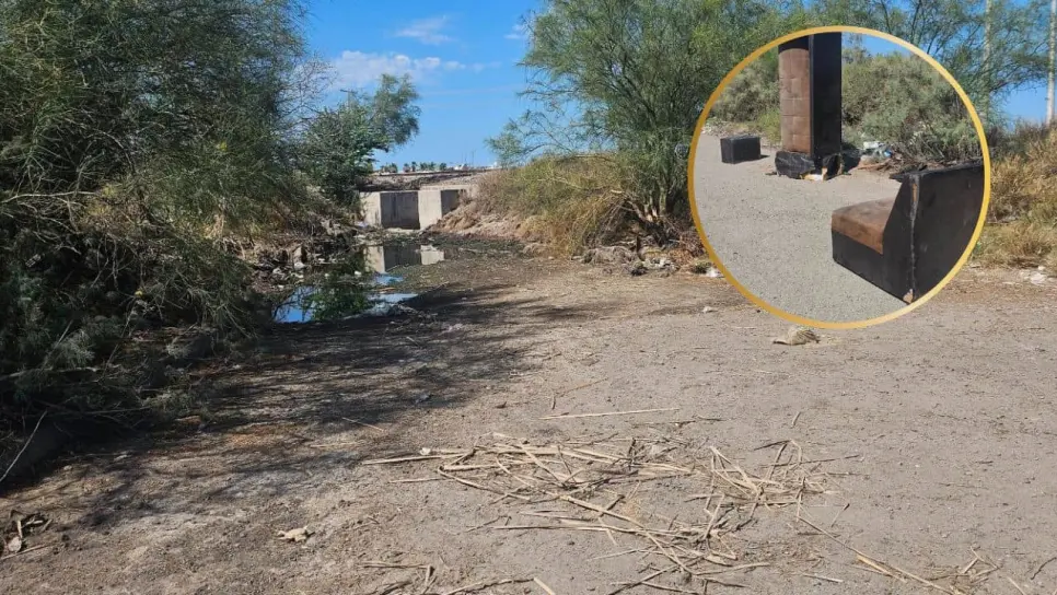 Tiran sala completa al drenaje pluvial de Topolobampo; ya buscan al dueño