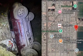 Teodulo iba para su casa y volcó casi al amanecer en Los Mochis