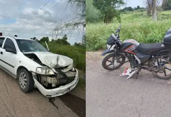 Dos motociclistas con lesiones graves y pérdidas materiales tras accidente múltiple en Guasave