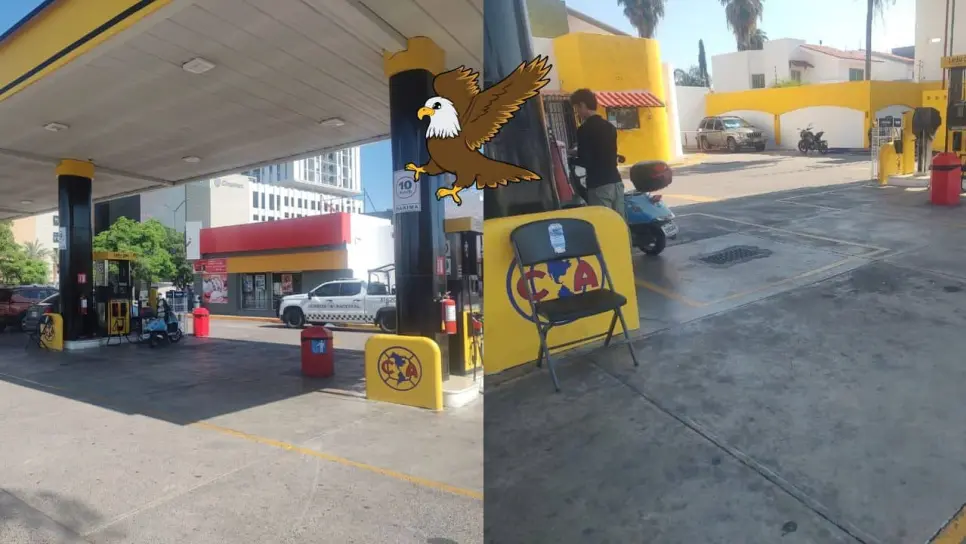 ¡El amor por las Águilas!: Gasolineras en Culiacán decoran con el Escudo del América ¡El amor por las Águilas!: Gasolineras en Culiacán decoran con el Escudo del América