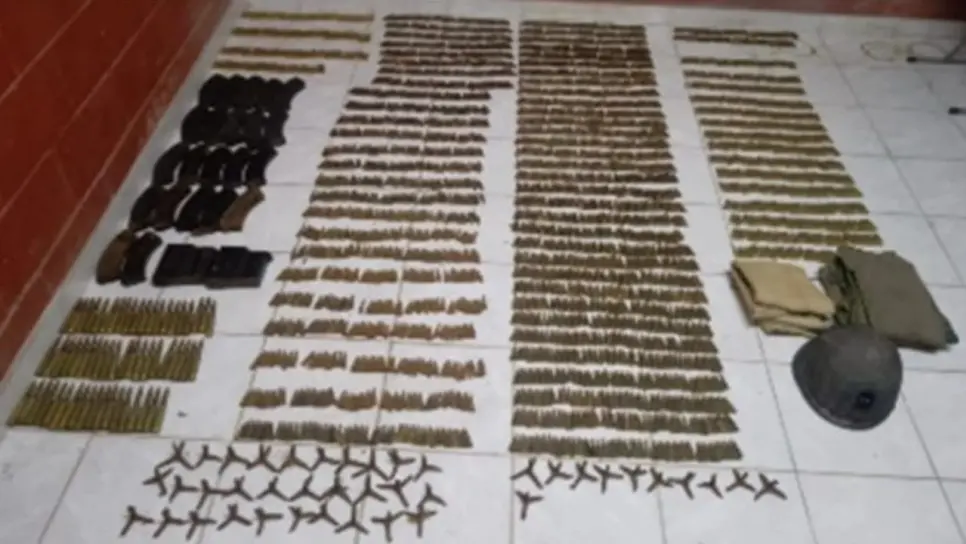 En El Rosario, militares aseguran ponchallantas y más de 3 mil cartuchos útiles En El Rosario, militares aseguran ponchallantas y más de 3 mil cartuchos útiles