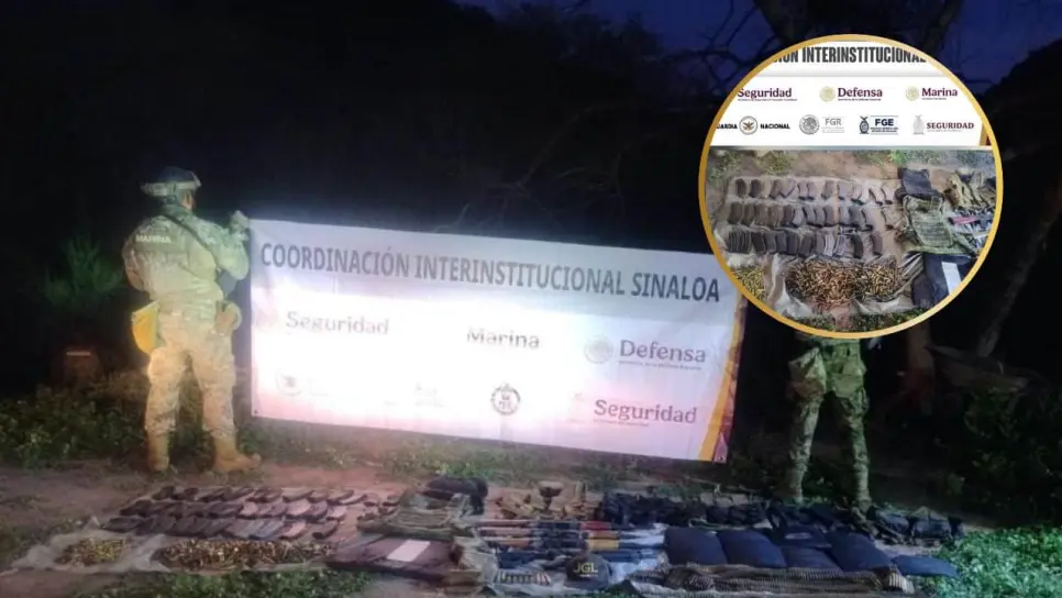 Atacan a balazos a efectivos de La Marina en Elota y aseguran armas de fuego, municiones y cargadores
