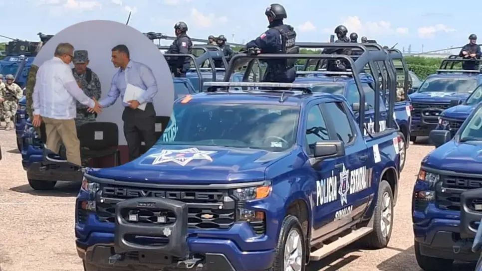 Harfuch entrega 100 patrullas a Sinaloa para el fortalecimiento de la Policía Estatal en el combate a la violencia
