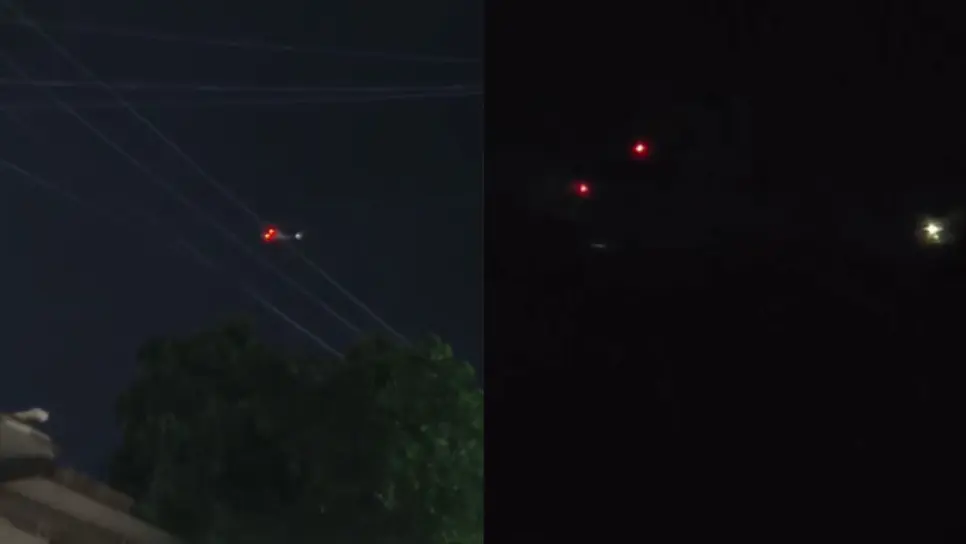 Helicóptero de las fuerzas armadas sobrevuela Culiacán en operativo nocturno