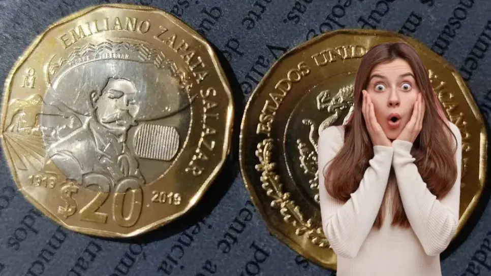 Esta moneda de 20 pesos, conmemorativa, tiene un valor de 1.7 mdp por un error al acuñarla Esta moneda de 20 pesos, conmemorativa, tiene un valor de 1.7 mdp por un error al acuñarla