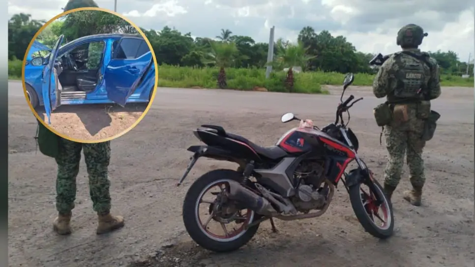 Aseguran en Culiacán y Elota 2 vehículos robados, cargadores y municiones