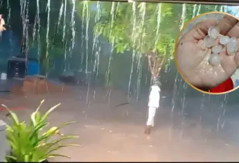 Enormes granizos caen del cielo en Bamicori, El Fuerte
