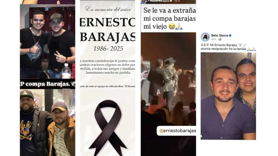 El regional mexicano llora la muerte de Ernesto Barajas: artistas envían condolencias tras su asesinato en Jalisco El regional mexicano llora la muerte de Ernesto Barajas: artistas envían condolencias tras su asesinato en Jalisco