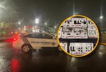 ¿Extraviaste tus placas por la lluvia del miércoles en Mazatlán? Tránsito Municipal encontró algunas
