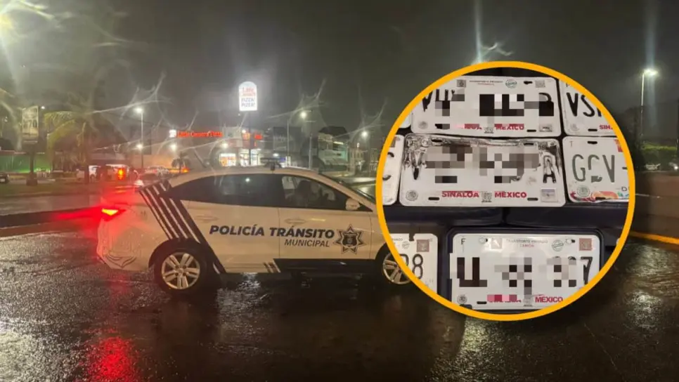 ¿Extraviaste tus placas por la lluvia del miércoles en Mazatlán? Tránsito Municipal encontró algunas