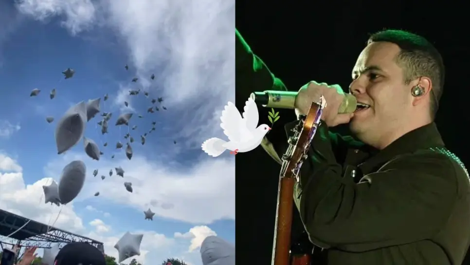 Con banda y palomas blancas sepultan a Ernesto Barajas, vocalista asesinado de Enigma Norteño | VIDEO