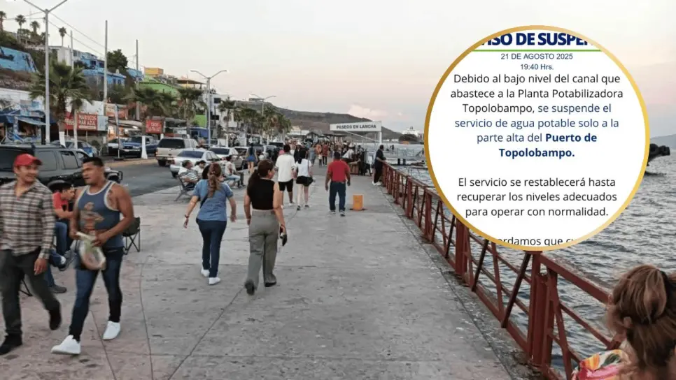 Topolobampo se queda sin agua potable, estas son las colonias afectadas