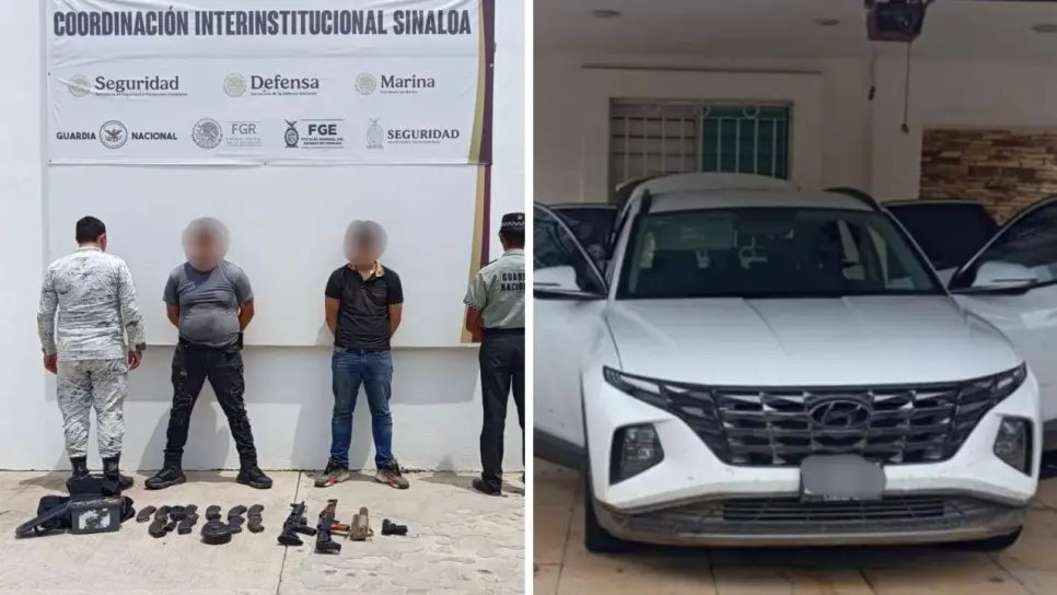 Estos son los 2 detenidos y el material asegurado en fuerte operativo en el sector Aeropuerto, en Culiacán