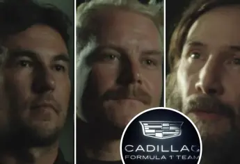 Al estilo Matrix, Keanu Reeves presenta a “Checo” Pérez y a Bottas como pilotos de Cadillac | VIDEO