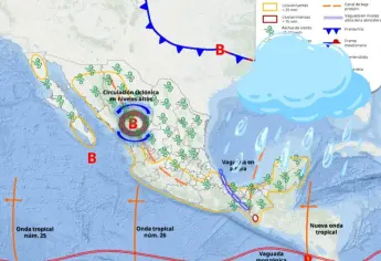 Conagua pronostica lluvias fuertes para Sinaloa en las próximas 72 horas