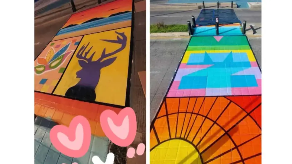 Mazatlán convierte sus pasos peatonales en arte urbano: colores, cultura y conciencia vial en la Avenida del Mar