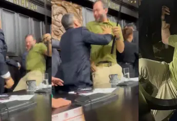 ¿Quién era el hombre que intentó evitar la pelea entre ‘Alito’ Moreno y Noroña pero terminó en el suelo?