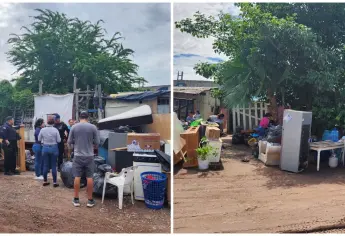 Desalojan de sus casas a tres familias en colonia de Los Mochis; vivían ahí desde hace 30 años