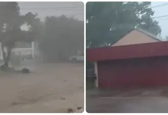 Tormenta de rápida formación sorprende al Évora y deja estragos en Guamúchil