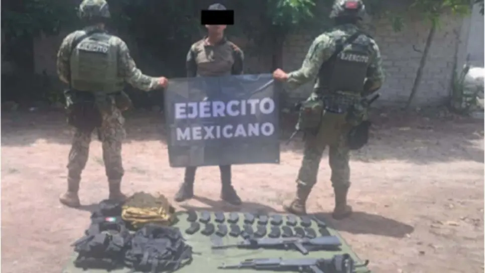 Un detenido y armas aseguradas dejó un operativo militar en el municipio de Elota