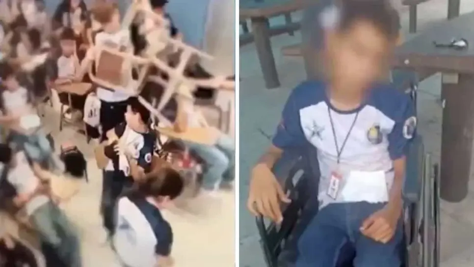 Joven termina en silla de ruedas por golpe accidental en la cabeza en preparatoria | VIDEO Joven termina en silla de ruedas por golpe accidental en la cabeza en preparatoria | VIDEO