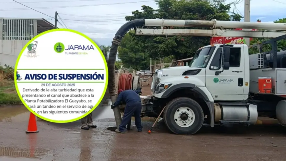 Suspenden servicio de agua potable en comunidades de Ahome por alta turbiedad Suspenden servicio de agua potable en comunidades de Ahome por alta turbiedad