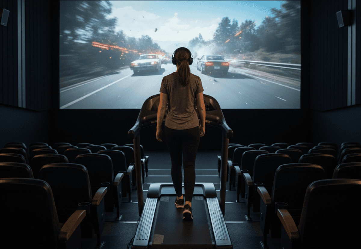 Cinéfilos verán proyección de The Long Walk en caminadora; si se detienen, los sacan