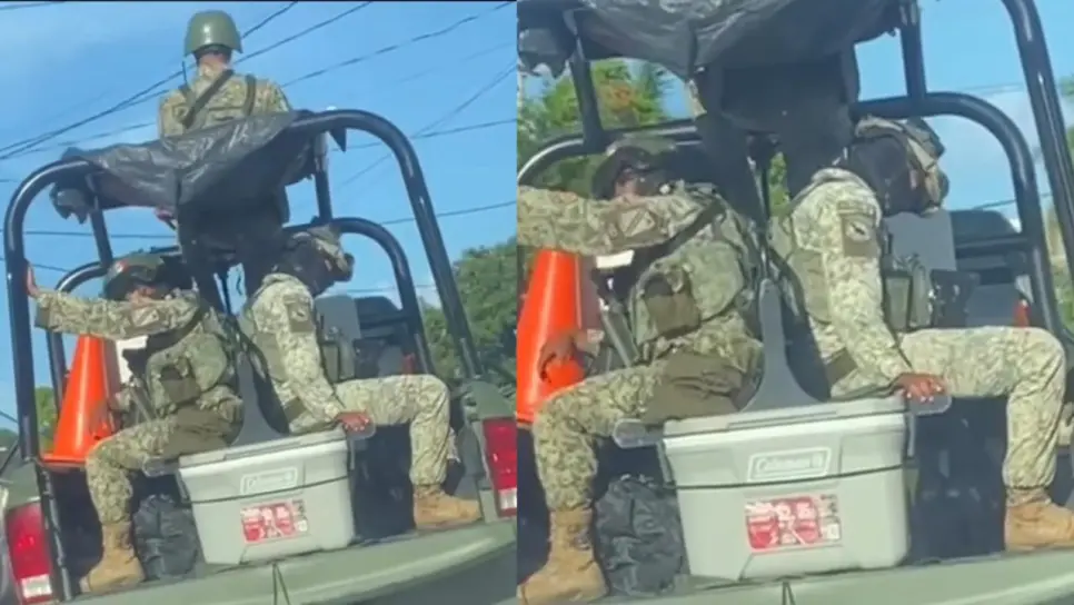 Militares agotados y "cabeceando", así fueron captados durmiéndose durante un patrullaje en Culiacán Militares agotados y "cabeceando", así fueron captados durmiéndose durante un patrullaje en Culiacán
