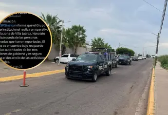 Villa Juárez, Navolato bajo resguardo tras reporte de balazos