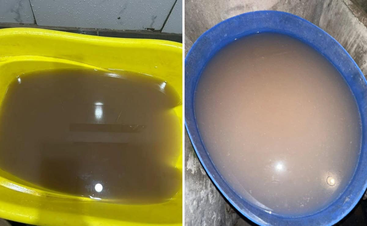 Así el agua potable en comunidades de El Fuerte, "le falta azúcar para parecer cebada", dicen usuarios