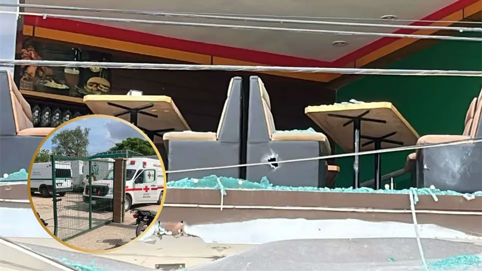 El restaurante bar fue atacado a balazos.