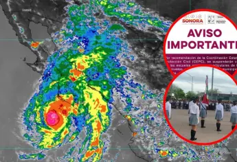 Suspenden clases en todo Sonora por lluvias de la tormenta Lorena