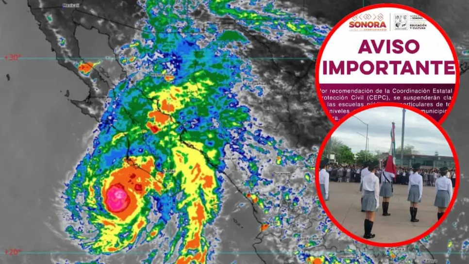 Suspenden clases en todo Sonora por lluvias del huracán Lorena Suspenden clases en todo Sonora por lluvias del huracán Lorena