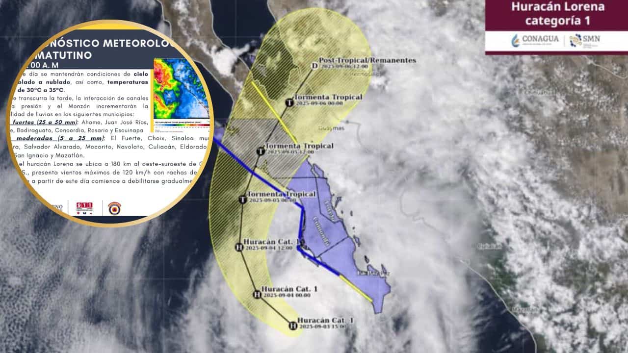 Huracán Lorena: Protección Civil alerta por lluvias en Ahome Huracán Lorena: Protección Civil alerta por lluvias en Ahome