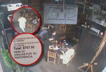Sujeto huye sin pagar la cuenta de restaurante de mariscos en Culiacán