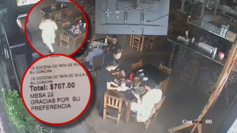 Sujeto huye sin pagar la cuenta de restaurante de mariscos en Culiacán