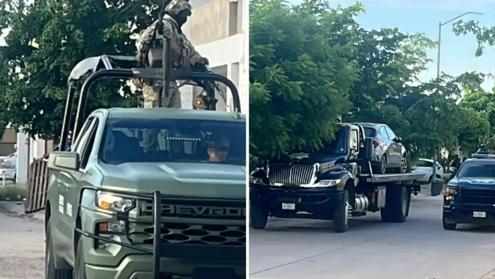 Tras reportes de balaceras al norte de Culiacán, aseguran un domicilio, vehículos y rifles en Bellavista