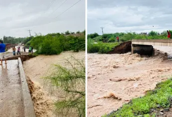 Ciudadanos derriban puente del Sifón en Batequis para evitar inundaciones en Juan José Ríos
