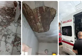 Abuelita de 84 años resulta lesionada al caerle enjarre del techo en su casa en Los Mochis