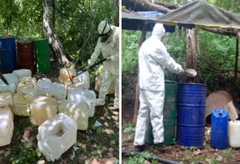 Grupo Interinstitucional asegura y destruye 3 áreas de almacenamiento de materiales químicos y 2 laboratorios inactivos
