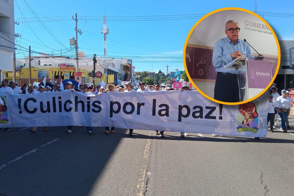 Rocha Moya felicita a participantes de la Marcha por la Paz en Culiacán Rocha Moya felicita a participantes de la Marcha por la Paz en Culiacán