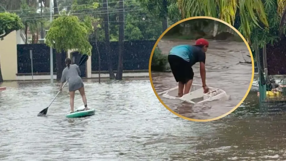 Protección Civil de Ahome alerta sobre riesgo mortal al usar drenes y calles inundadas como albercas