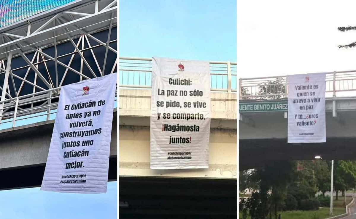 Tras un año de violencia aparecen mantas con mensajes de Paz en distintos puntos de Culiacán